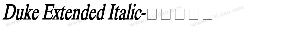 Duke Extended Italic字体转换